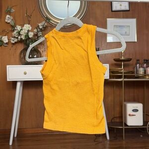 Aura Tan Ribbed Knit Top